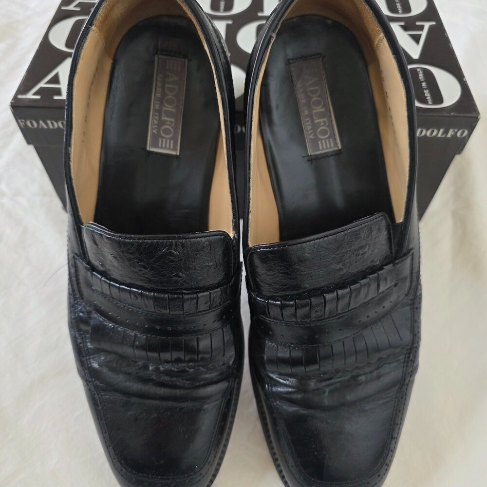 Adolfo Men's Slip-on Moccasin Black Size 12